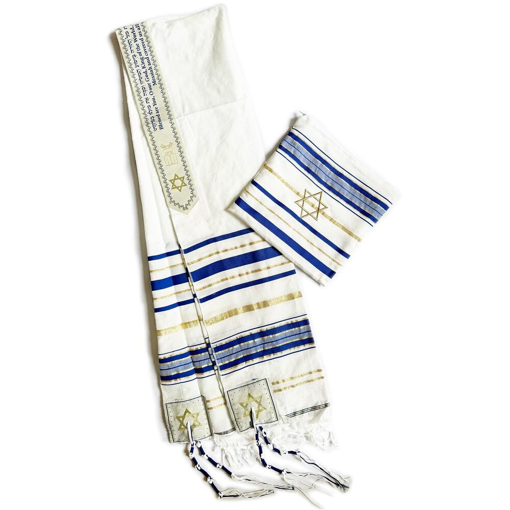 8488 Men's Messianic Prayer Shawl Multi-pack – Star Of David Tallit